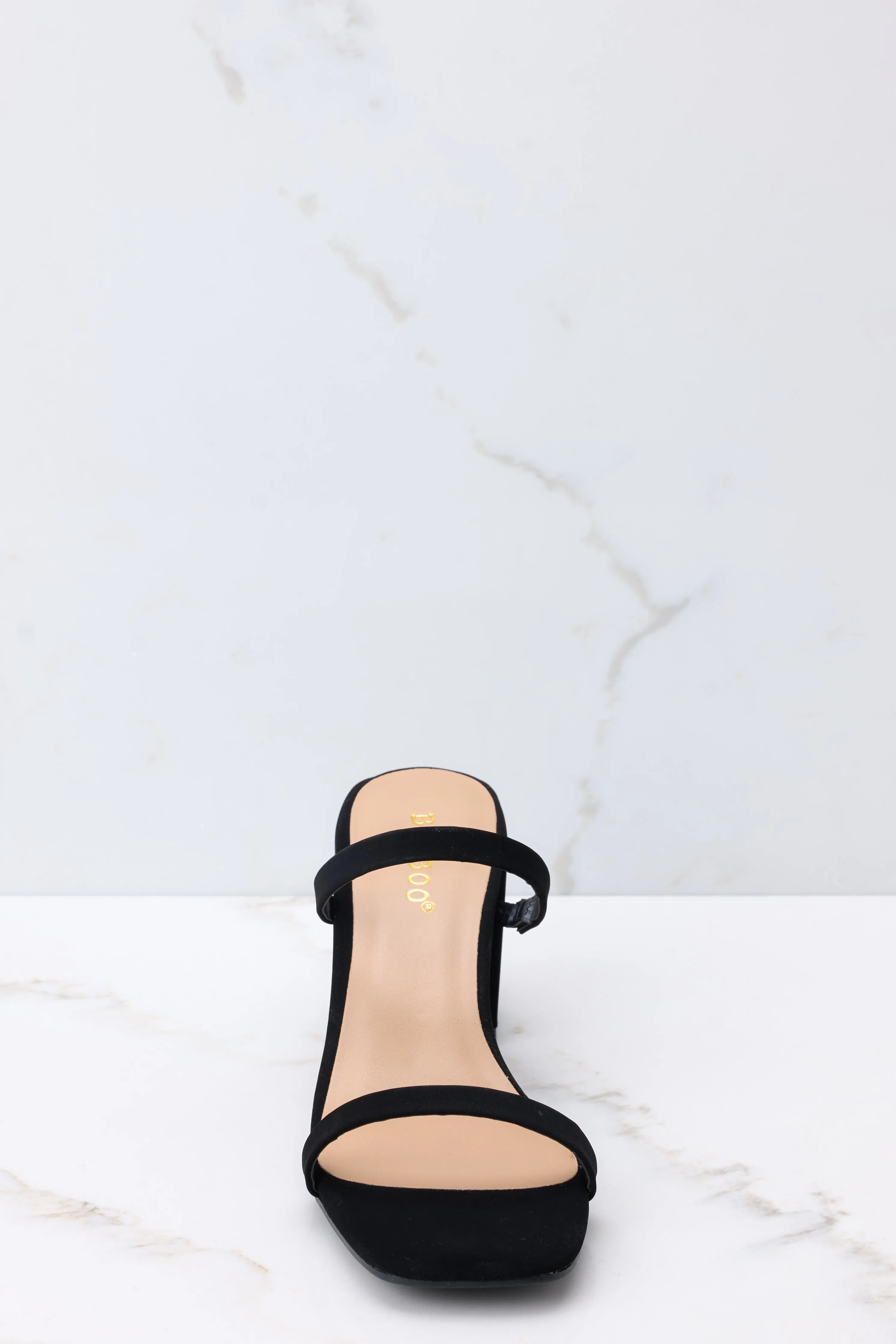 Wait Here Black High Heel Sandals