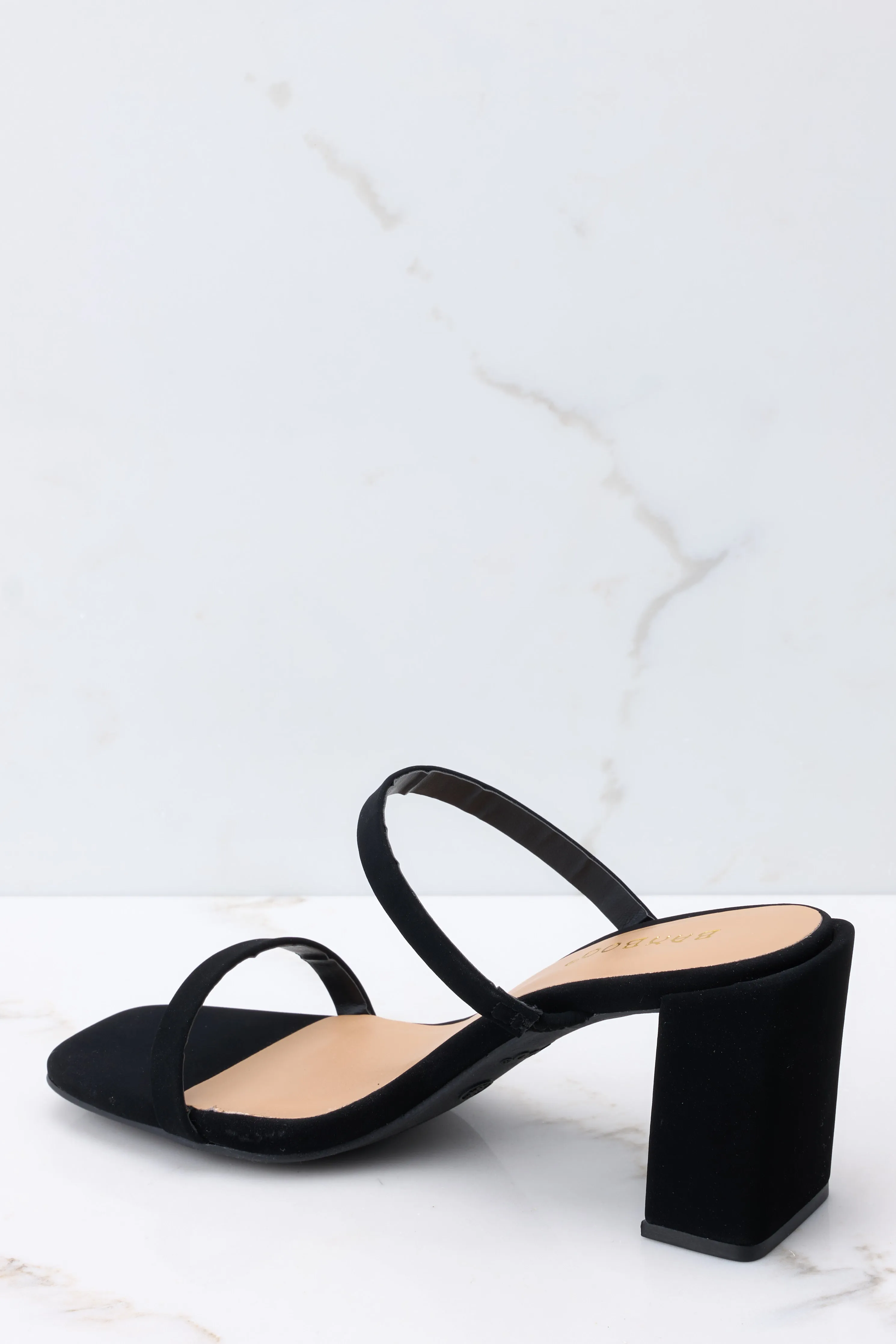 Wait Here Black High Heel Sandals