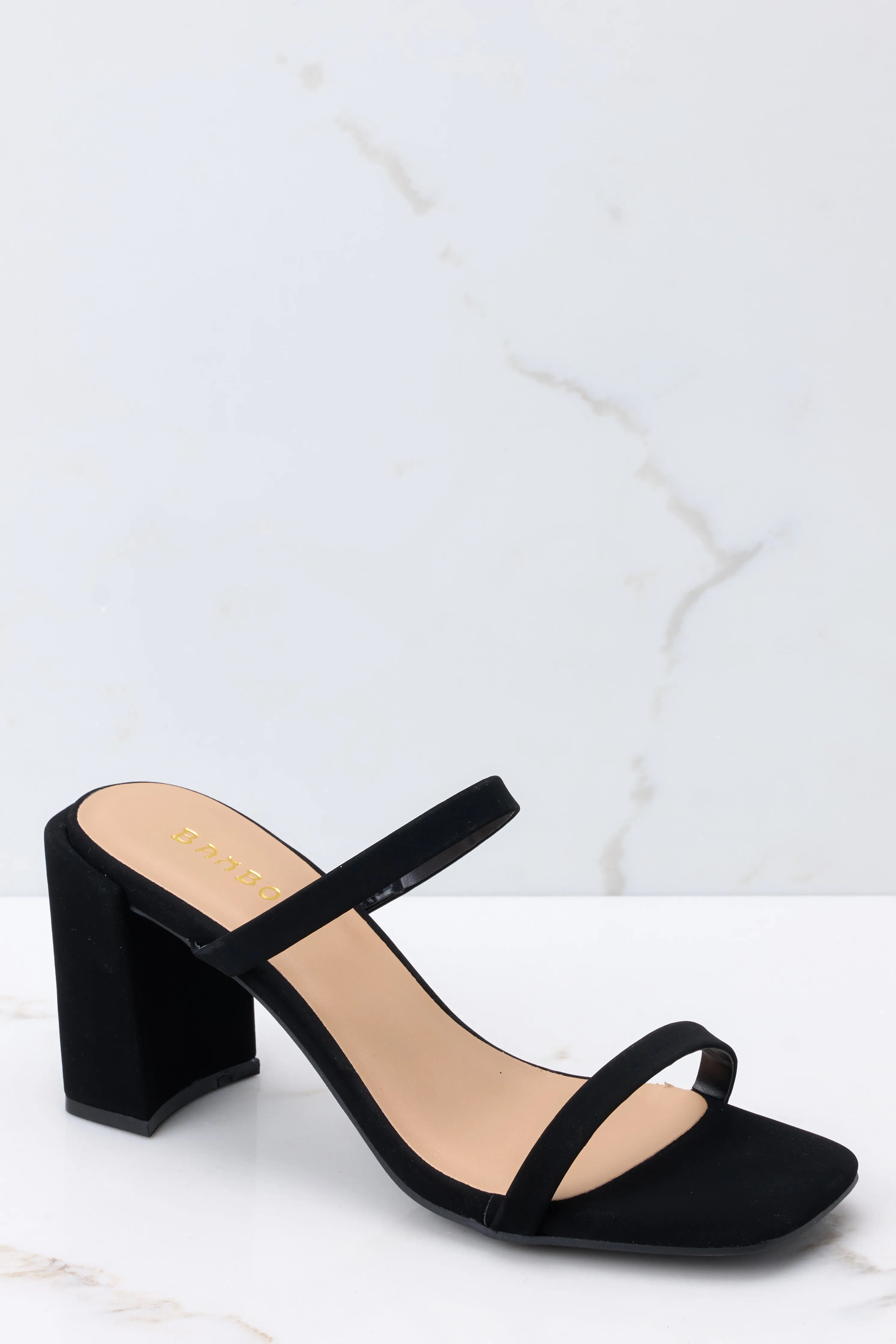 Wait Here Black High Heel Sandals