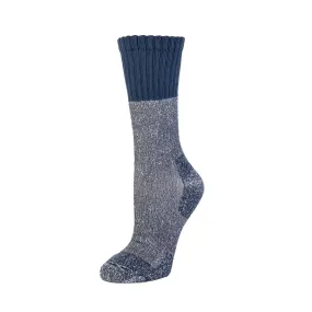 Wmns. Alpine - Heavy Duty Cushioned Organic Cotton Boot Socks - Navy